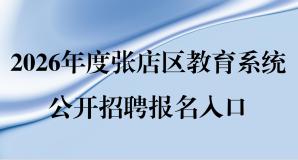 2026年度张店区教育系统公开招聘报名链接